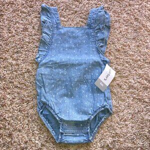 Carters Denim Romper Size 6mo NWT